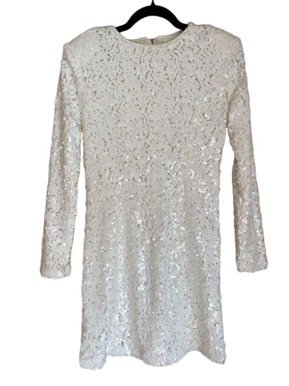 These Three Boutique TCEC White Sequin Long Sleeve Dress
